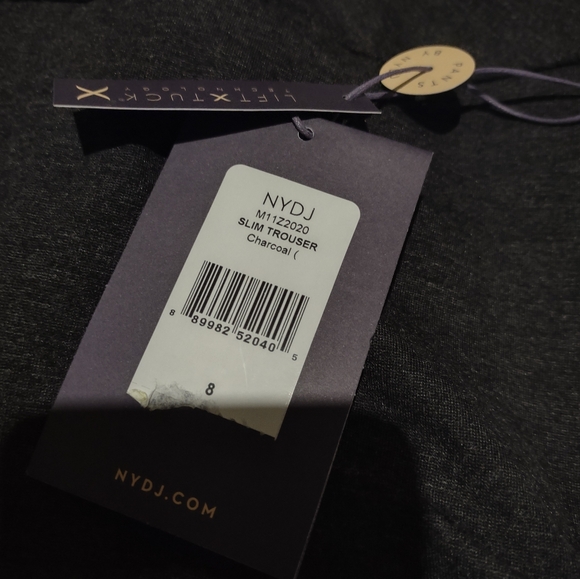 NYDJ Women's Slim Trouser Pants in Charcoal Heathered - Picture 7 of 8